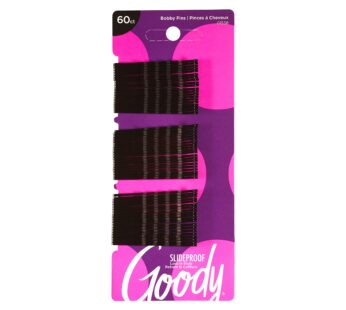 Goody SlideProof Bobby Pins, Black, 60-count (1942233)
