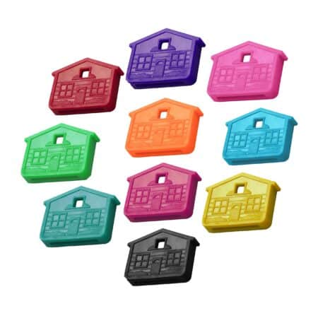 Lucky Line House Key Caps for mens, Pack of 10, Assorted Colors (1620010) - Image 2