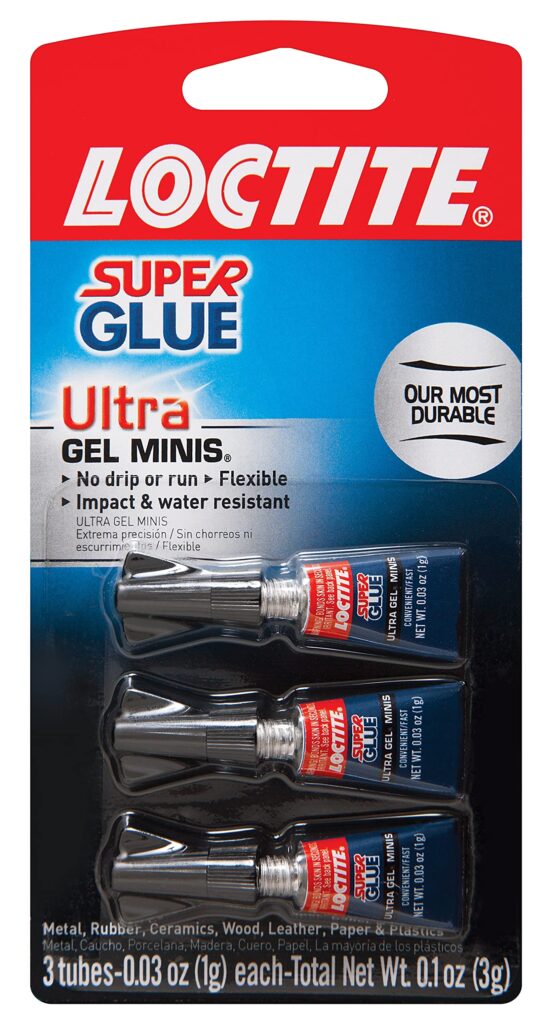 Loctite 1906107 Ultra Gel Minis, Clear, 3-0.03 Oz. Squeeze Tubes Per Pack, 1 Pack