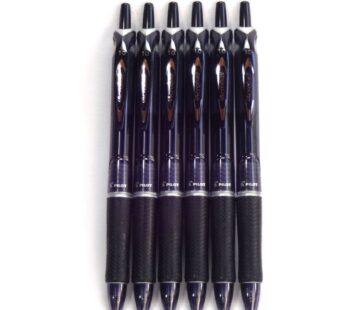 Pilot Acroball Knock Ballpoint Pen, 1.0mm, Black(BAB-15M-BB), 6 pens per Pack