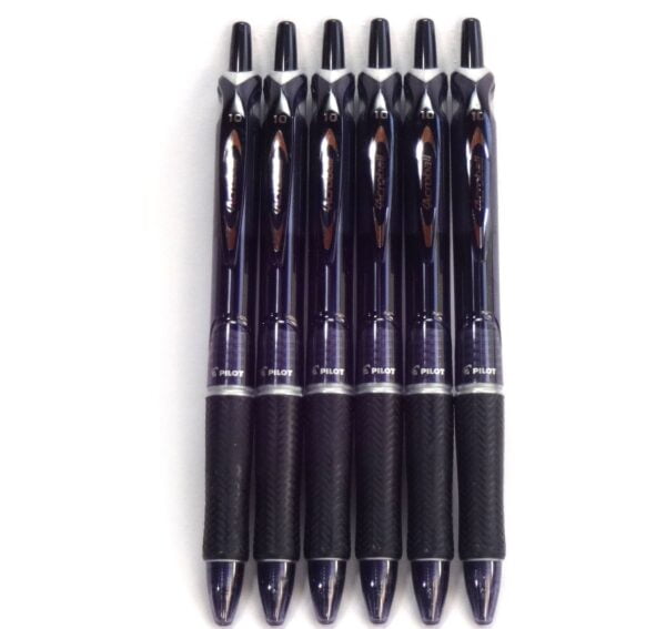 Pilot Acroball Knock Ballpoint Pen, 1.0mm, Black(BAB-15M-BB), 6 pens per Pack