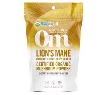 Om Mushroom Superfood | Lion’s Mane | USA Grown Organic Mushrooms |Memory, Focus, Clarity,