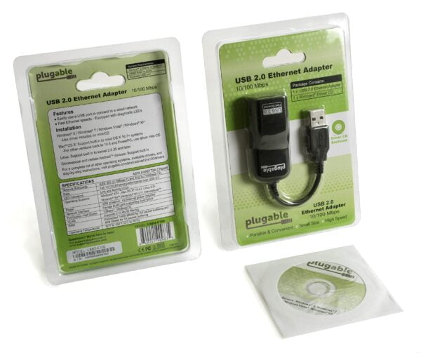 Plugable USB 2.0 to Ethernet Fast 10/100 LAN Wired Network Adapter - Driverless and Compat - Image 4