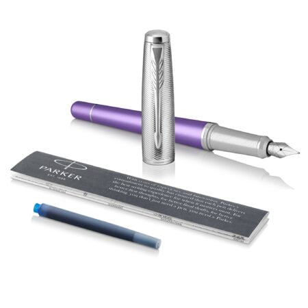 Parker Urban Fountain Pen, Premium Violet, Medium Nib with Blue Ink Refill (1931620) - Image 2