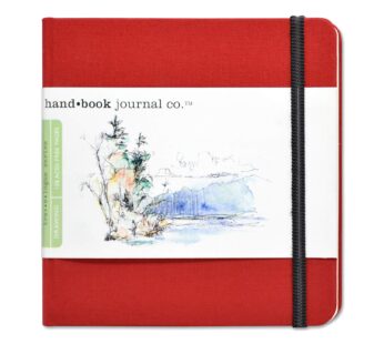 Handbook Journal Co. Artist Canvas Cover Travel Notebook for Drawing and Sketching, Vermil