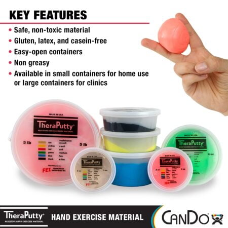 CanDo TheraPutty Standard Hand Exercise Putty For Rehabilitation, Exercises, Hand Therapy, - Image 6