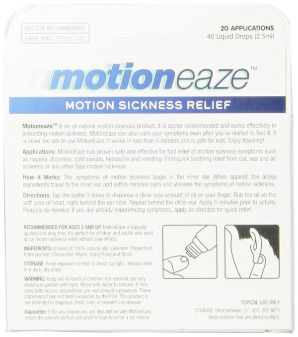 MotionEaze Sickness Relief, All-Natural Topical Liquid, 2.5 ml - Image 2