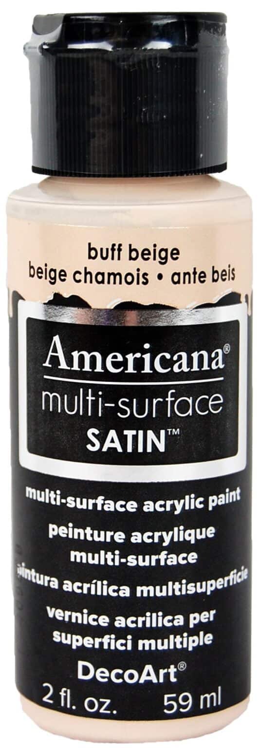 DecoArt DA509-30 Americana Multi-Surface Satin Acrylics Paint, 2-Ounce, Buff Beige