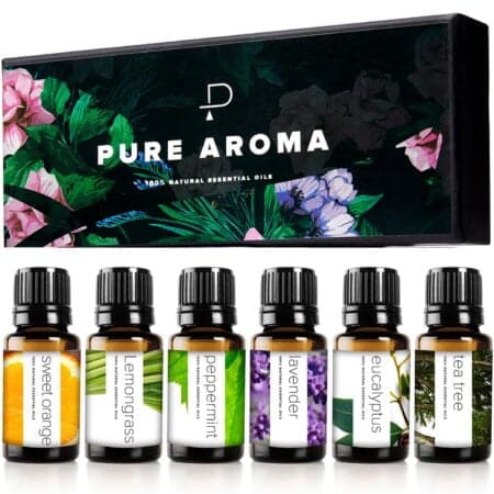 Essential Oils by PURE AROMA 100% Pure Oils kit- Top 6 Aromatherapy Oils Gift Set-6 Pack,