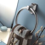 Moen Donnor Collection Chrome 6.25-Inch Diameter Wall Mount Contemporary Bathroom Hand-Tow - Image 6