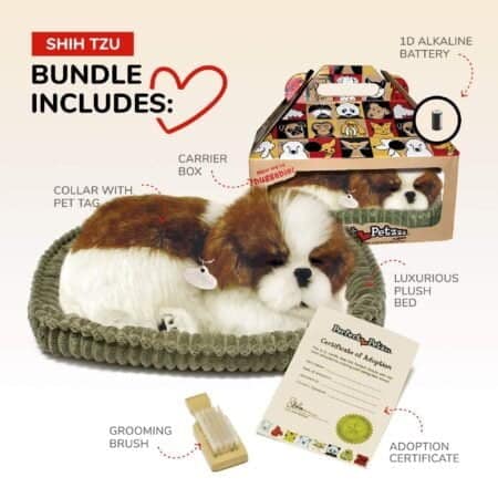 Perfect Petzzz - Original Shih Tzu, Realistic, Lifelike Stuffed Interactive Pet Toy, Compa - Image 2