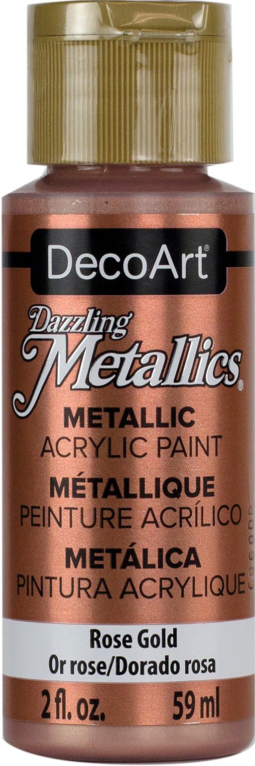 Decoart 2oz RosGold Dazzling Metallic, 2 oz, Rosegold