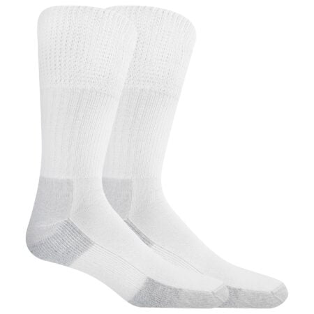Dr. Scholl's Men's Advanced Relief Blister Guard Crew Socks, White, Shoe Size: 13-15