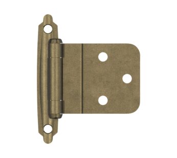 Amerock | Cabinet Hinge | 3/8 inch (10 mm) Inset Hinge | Burnished Brass | 2 Pack | Self-C