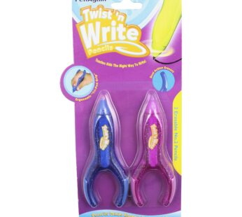 PenAgain Twist ‘N Write 2 Pack Kids Learning Writing Assorted Colors (00073)