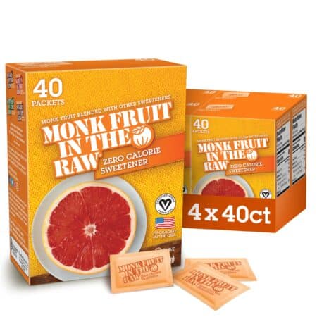 Sugar in the Raw MONK FRUIT IN THE RAW, Natural Monk Fruit Sweetener, Sugar-Free, Gluten F