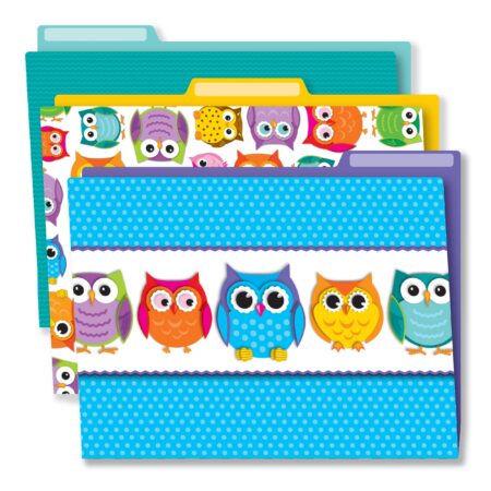 Carson Dellosa Owl Decorative File Folder Set 11.75" x 9.5" Colored File Folders for Filin - Image 2
