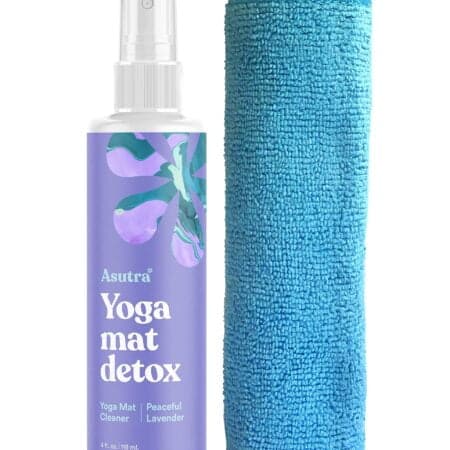 ASUTRA Yoga Mat Cleaner Spray (Peaceful Lavender), 4 fl oz - No Slippery Residue, Organic - Image 2