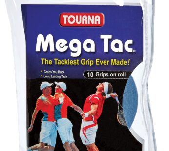 Tourna Mega Tac Extra Tacky Overgrip, Blue, 10 Pack