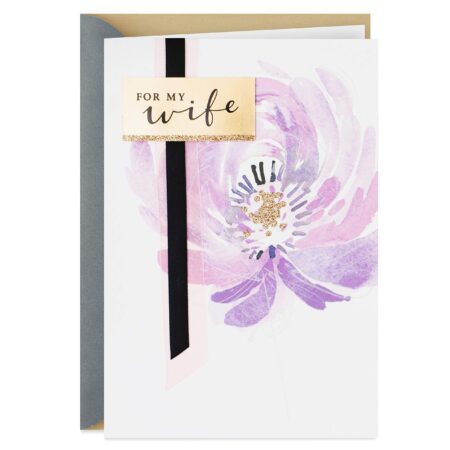 Hallmark Anniversary Card or Birthday Card for Wife (Flower) (0699RZB1125) - Image 2