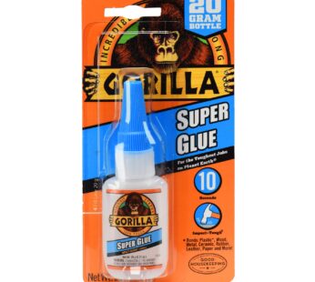 Gorilla Super Glue, 20 Gram, Clear, (Pack of 1)