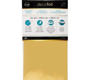 iCraft – 418561 Deco Foil Transfer Sheets, 6″ x 12″, Gold, 20 Piece