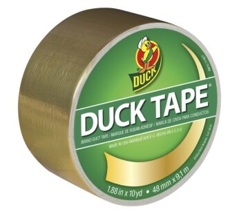 Duck Brand 280748 Duct Tape Single Roll, Metallic Gold