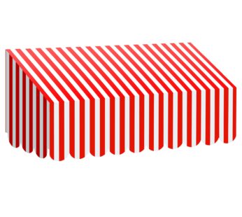 Teacher Created Resources Red and White Stripes Awning (77165) 24×12.5 in