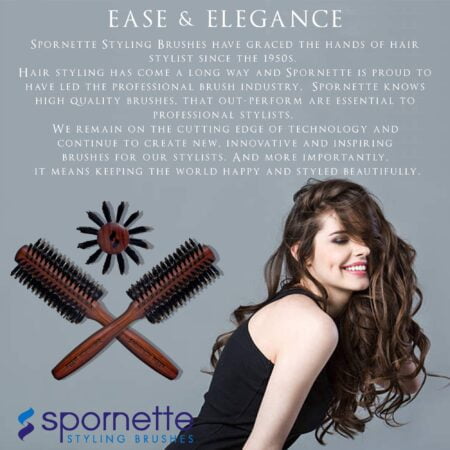 Spornette Deville Round Brush, 2 Inch, Boar Bristle Hair Brush - For Blow Drying, Styling, - Image 9
