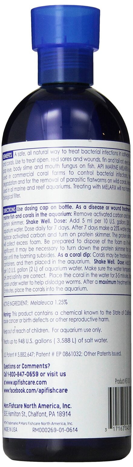 API MARINE MELAFIX Saltwater Fish and Coral Bacterial Infection Remedy 16-Ounce Bottle (31 - Image 2