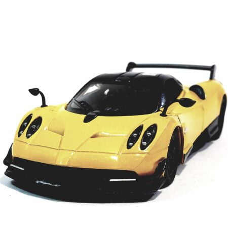 KiNSMART 2016 Pagani Huayra BC Yellow 5" 1:38 Scale Die Cast Metal Model Toy Car w/Pullbac