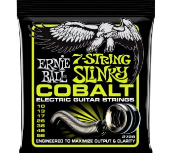 Ernie Ball 7-String Regular Slinky Cobalt Electric Guitar Strings, 10-56 Gauge (P02728)