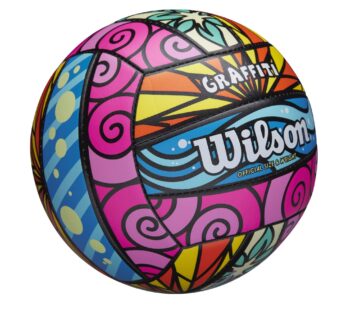 Wilson Sporting Goods Graffiti Volleyball- Pink/Blue/Yellow,1 Pack – OS,WTH4634ID