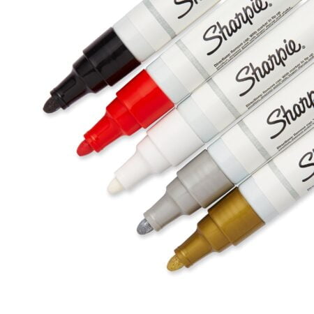 SHARPIE Oil-Based Paint Markers, Medium Point, Assorted & Metallic Colors, 5 Count - Great - Image 3