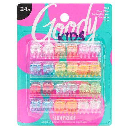Goody Classics Mini Claw Clips - 2 Count (Pack of 1), Assorted Colors - Great for Easily P - Image 2