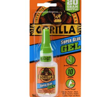 Gorilla Super Glue Gel, 20 Gram, Clear, (Pack of 1)