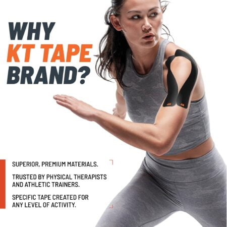 KT Tape, Original Cotton, Elastic Kinesiology Athletic Tape, 20 Count, 10? Precut Strips, - Image 7