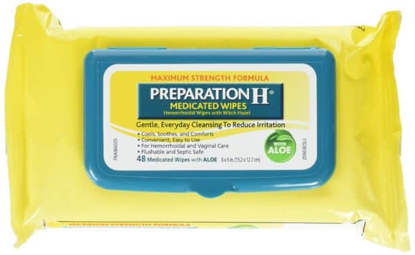 Preparation H Medicated Wipes 48 Ea