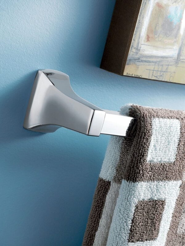 Moen Donnor Collection Chrome 6.25-Inch Diameter Wall Mount Contemporary Bathroom Hand-Tow - Image 2