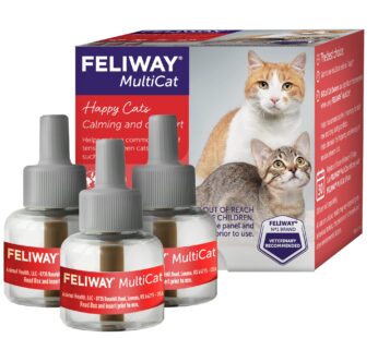 FELIWAY MultiCat Calming Pheromone, 30 Day Refill – 3 Count (Pack of 1)