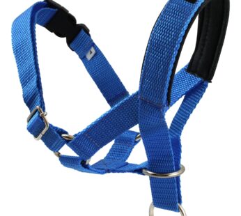 Dog Head Collar Halter Blue 5 Sizes (L: 10.25″-12.25″ Snout)