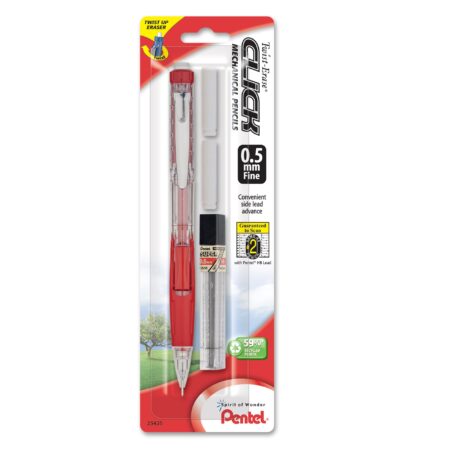 Pentel Twist Erase CLICK Automatic Pencil with 2 Eraser Refills and Lead, 0.5mm, Assorted - Image 6
