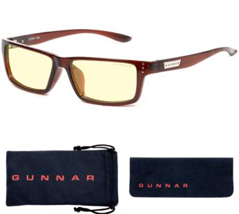 GUNNAR – Premium Gaming and Computer Glasses – Blocks 65% Blue Light – Riot, Espresso, Amb