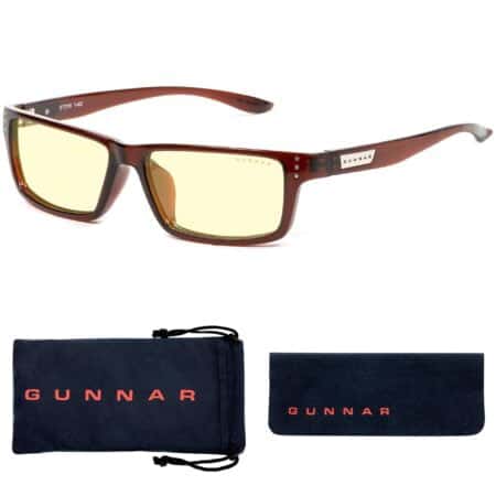 GUNNAR - Premium Gaming and Computer Glasses - Blocks 65% Blue Light - Riot, Espresso, Amb