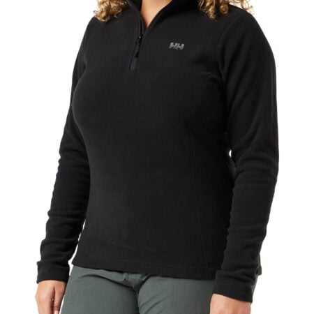 Helly Hansen Women's Daybreaker 1/2 Zip Fleece Pullover Jacket, 990 Black, Medium - Image 2
