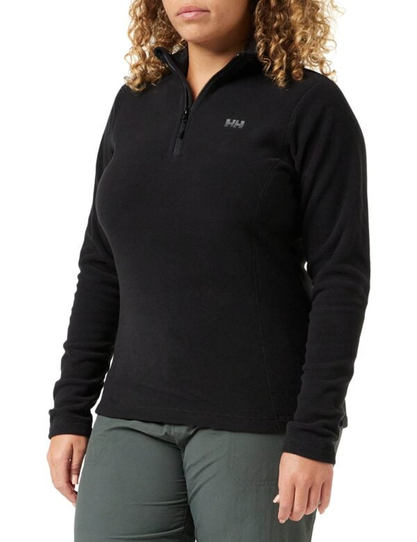 Helly Hansen Women's Daybreaker 1/2 Zip Fleece Pullover Jacket, 990 Black, Medium