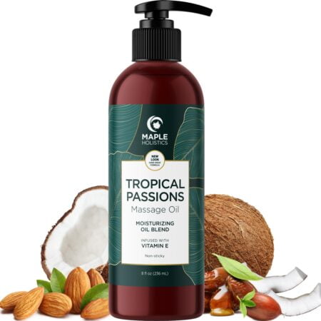 Tropical Sensual Massage Oil for Couples - Complete Relaxation Full Body Massage Oil for D