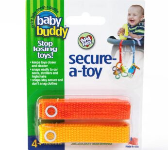 Baby Buddy Secure-a-Toy, Adjustable Pacifier and Teether Strap for Stroller, Highchair, an