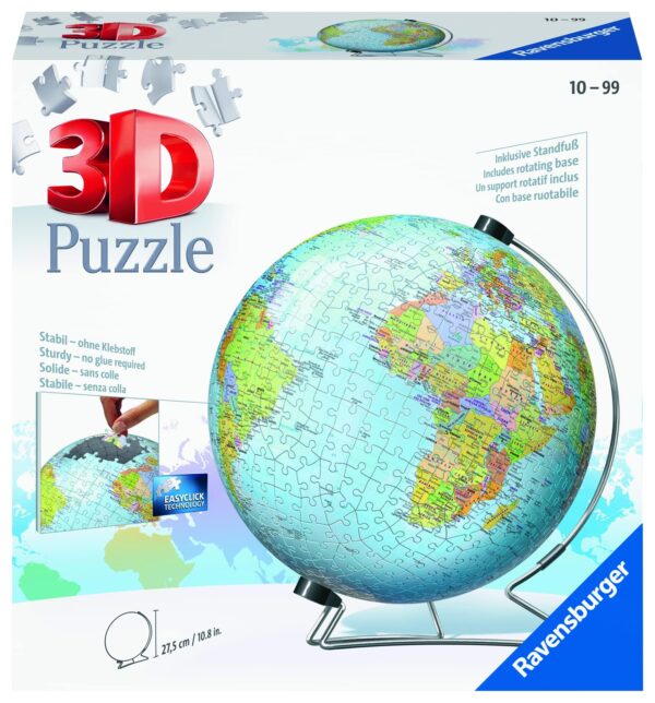 Ravensburger The Earth 540 Piece 3D Puzzle - Engaging Fun for Kids and Adults | Precision