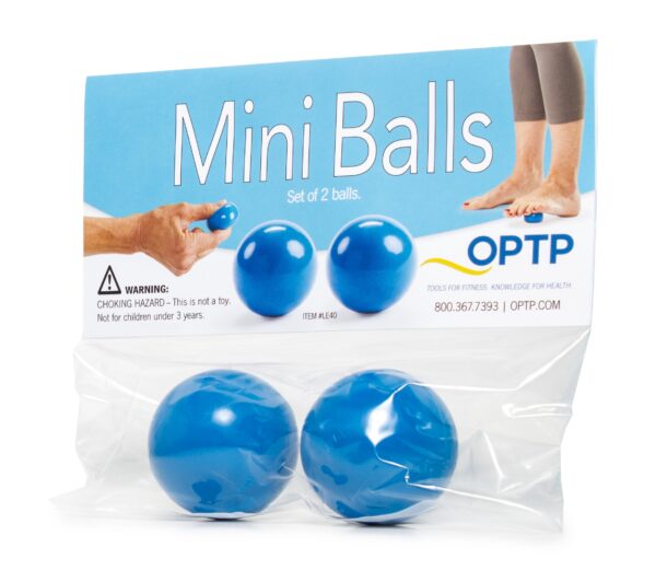 OPTP Mini Balls - Vinyl Air-Filled Self-Massage Ball Set (2 Piece) for Hand and Foot Thera